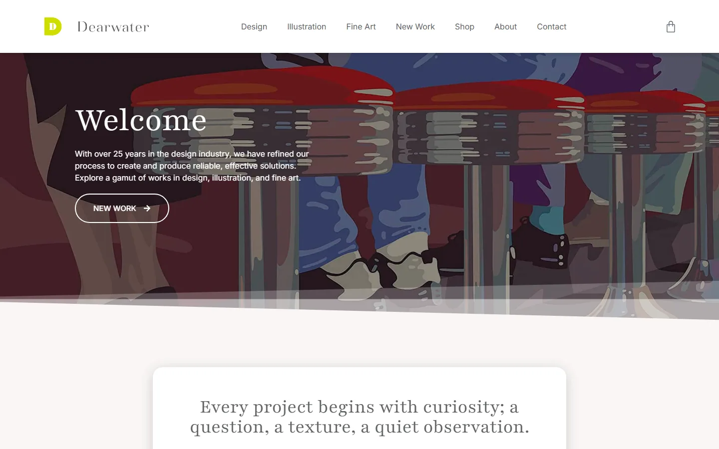 Dearwater website — homepage screenshot
